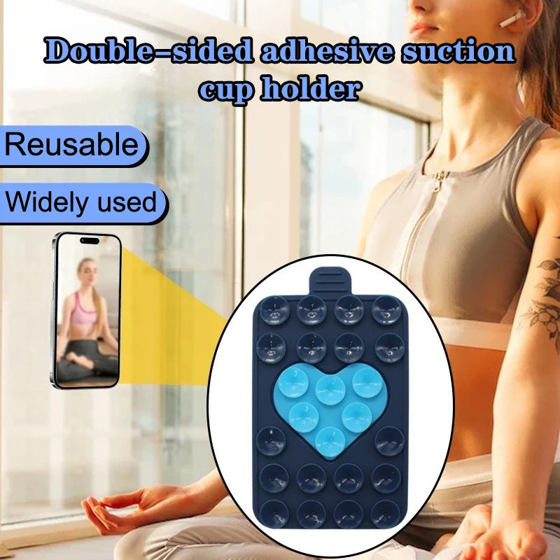 Heart Silicone Suction Cup Phone Holder – Wall & Desk Stand Phone Suction Stand PLUSH