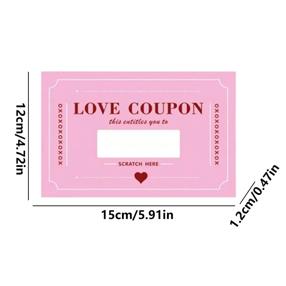 20-Pack Scratch-Off Love Coupons | Couples Gift Card Set Couples Gift Card Set PLUSH 20Pcs
