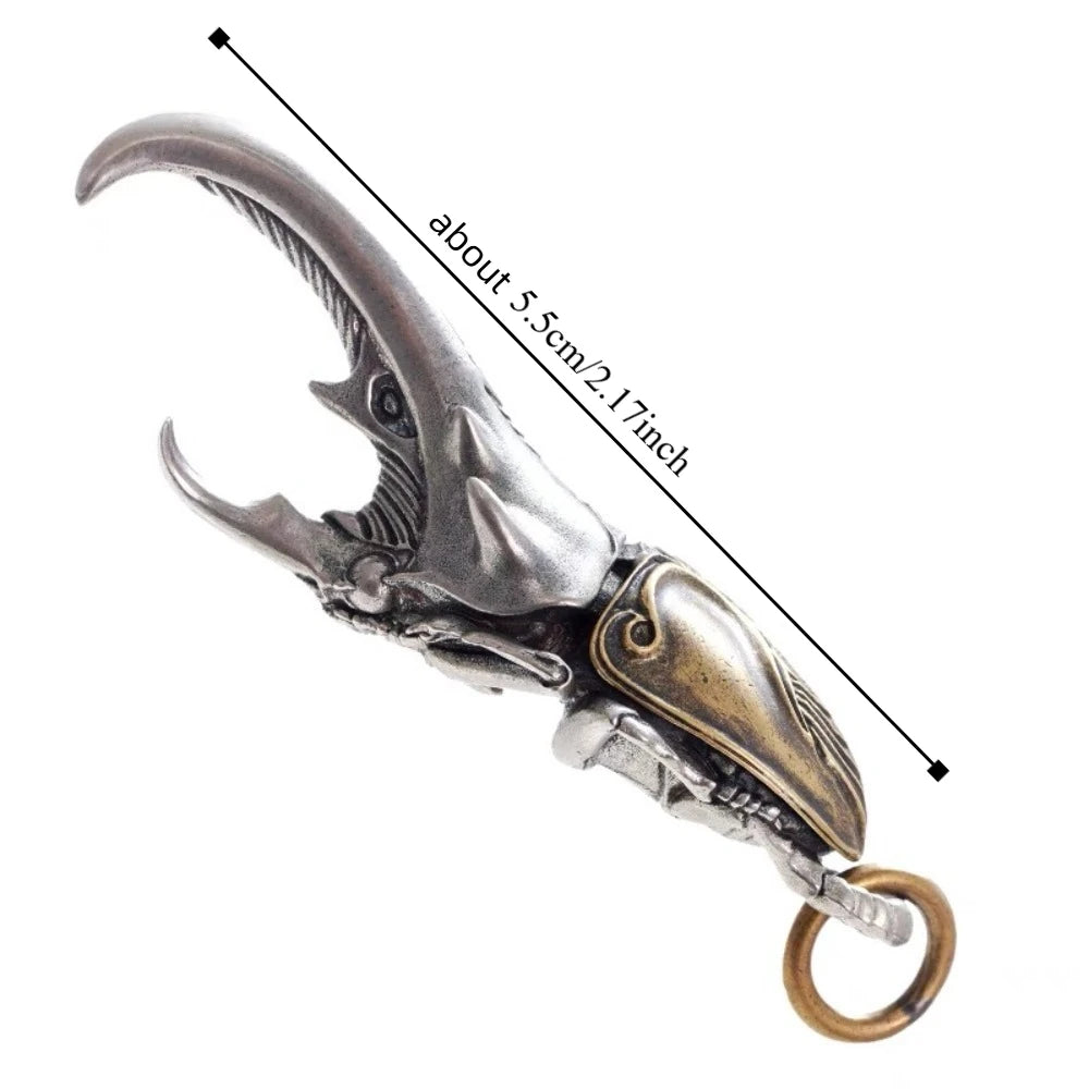 Brass Beetle Keychain Copper Metal Bottle Opener Gift Metal Keychain PLUSH