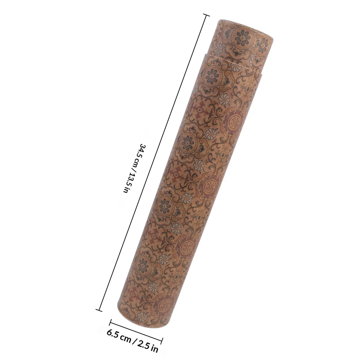 Telescoping Floral Scroll Storage Tube | 6cm Calligraphy Holder Scroll Storage Tube PLUSH