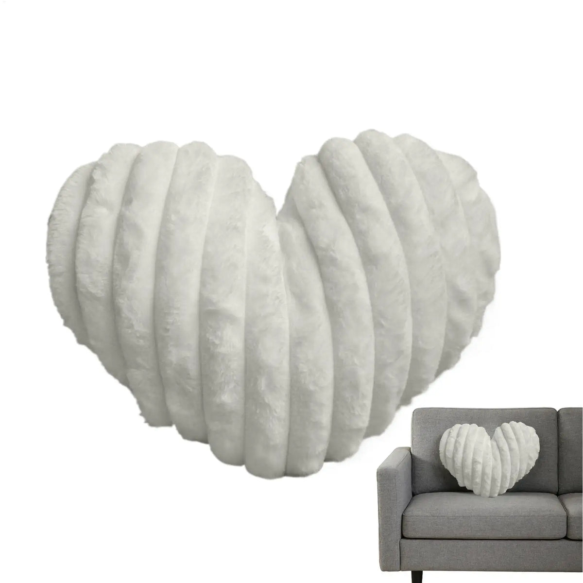Heart-Shaped Plush Throw Pillow – Sofa & Bedroom Cushion Decorative Throw Pillow PLUSH