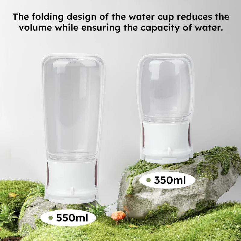 Portable Folding Dog Water Bottle 350ml – Travel & Outdoor Pet Water Bottle PLUSH