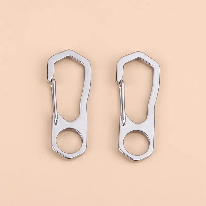 Stainless Steel Carabiner Snap Hooks & Keychain Clips 2/5 Pack Carabiner Snap Hooks PLUSH round hole 2pcs