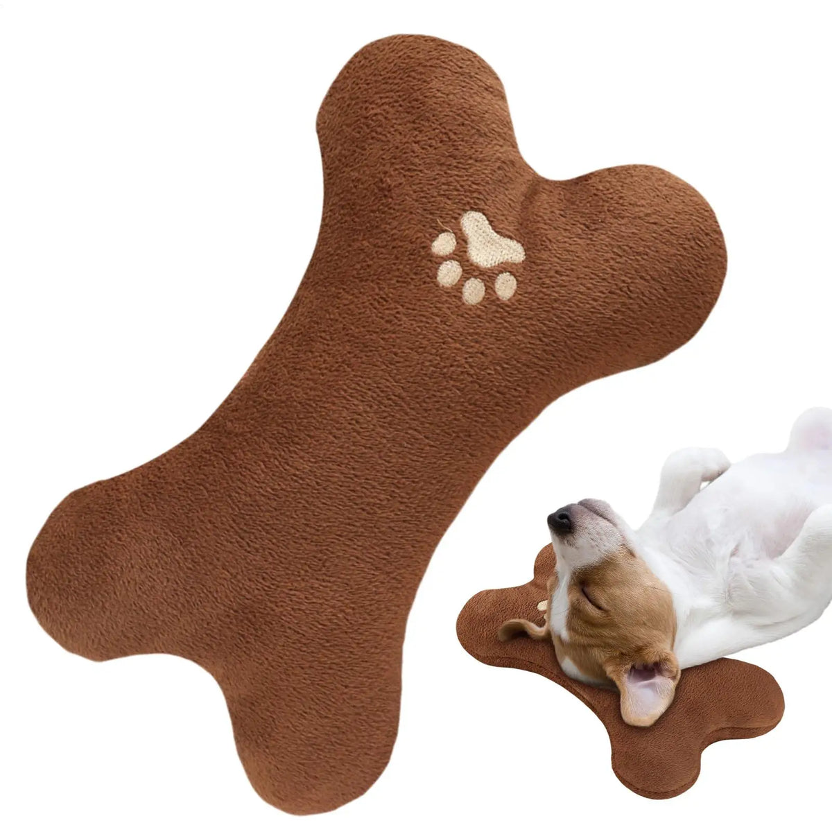 Bone Plush Pillow Chew Toy for Puppies, Kittens & Dogs Plush Pet Toy PLUSH