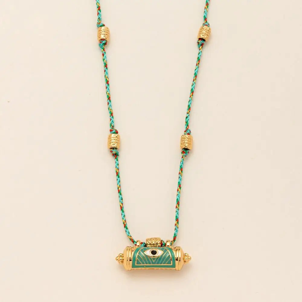 Devil's Eye Tassel Necklace – Vintage Gothic Beaded Chain Pendant Necklace PLUSH