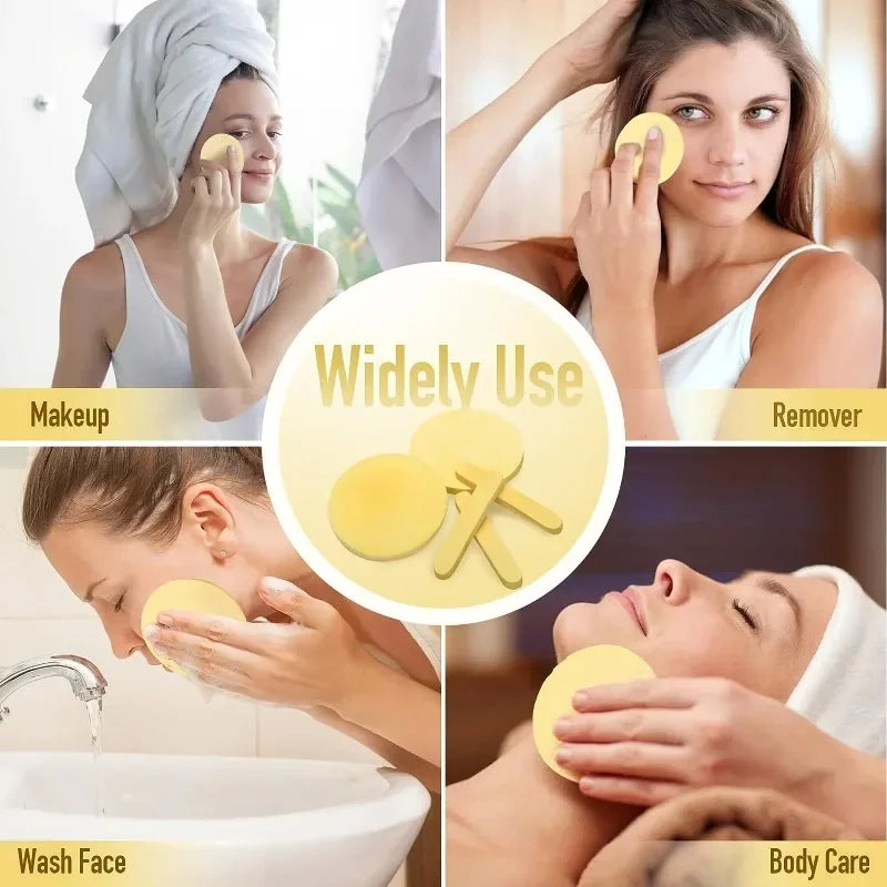120pcs Compressed Facial Cleansing Sponges – Exfoliating Face Facial Cleansing Sponge PLUSH