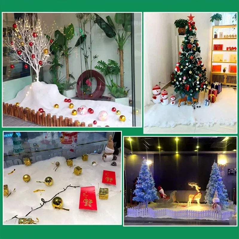 Christmas Artificial Snow Blanket 1M×1.5M – Fluffy Winter Décor Christmas Snow Blanket PLUSH