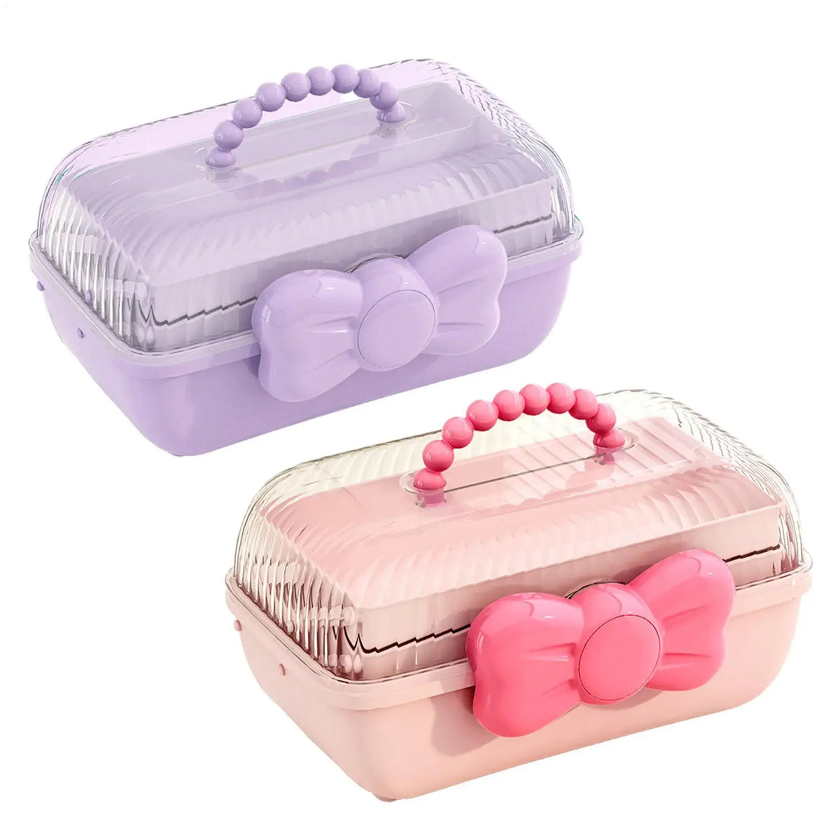Girls Multi-Layer Hair Accessories & Jewelry Storage Box Hair Accessories Organizer PLUSH