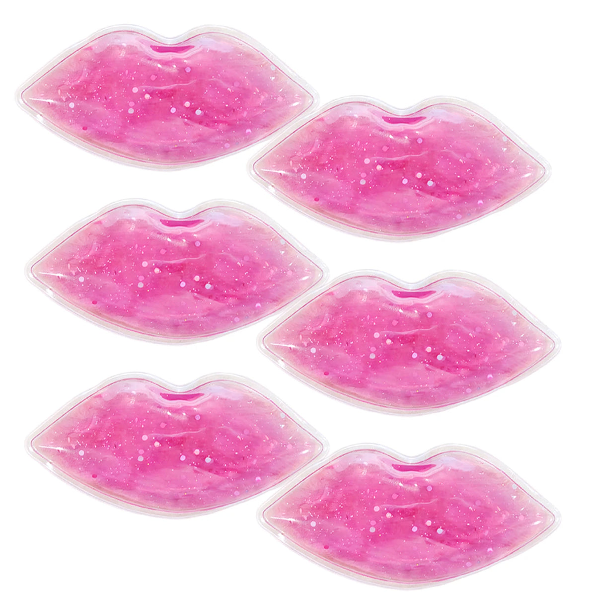 Lip & Eye Gel Ice Pack – Hot Cold Compress for Beauty Care Facial Gel Ice Pack PLUSH 6PCS