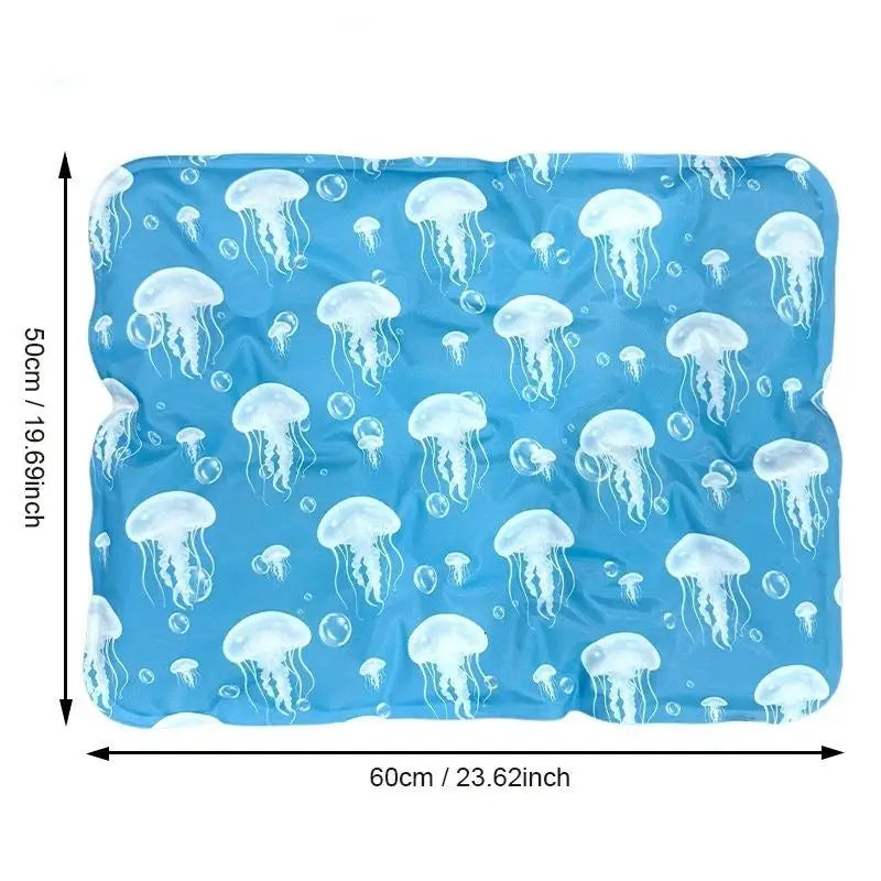 Self-Cooling Gel Mat for Dogs & Cats – Non-Toxic Summer Pad Pet Cooling Mat PLUSH A6