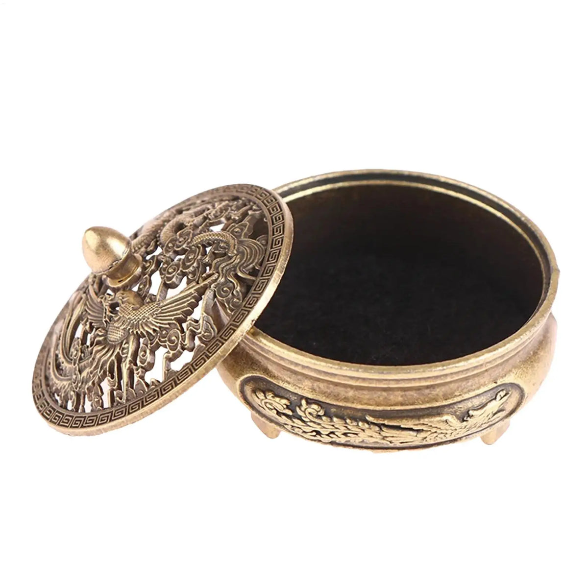 Metal Incense Coil & Cone Burner – Detachable Lid Holder Incense Burner PLUSH