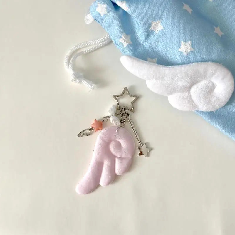 Y2K Star & Wings Keychain | Angel Bag Charm & Fairycore Pendant Bag Charm Keychain PLUSH style 6