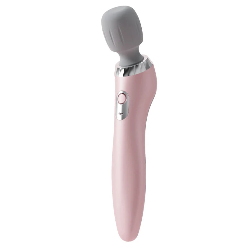 USB Rechargeable Vibration Massage Stick – Neck Back & Legs Vibration Massage Wand PLUSH Pink