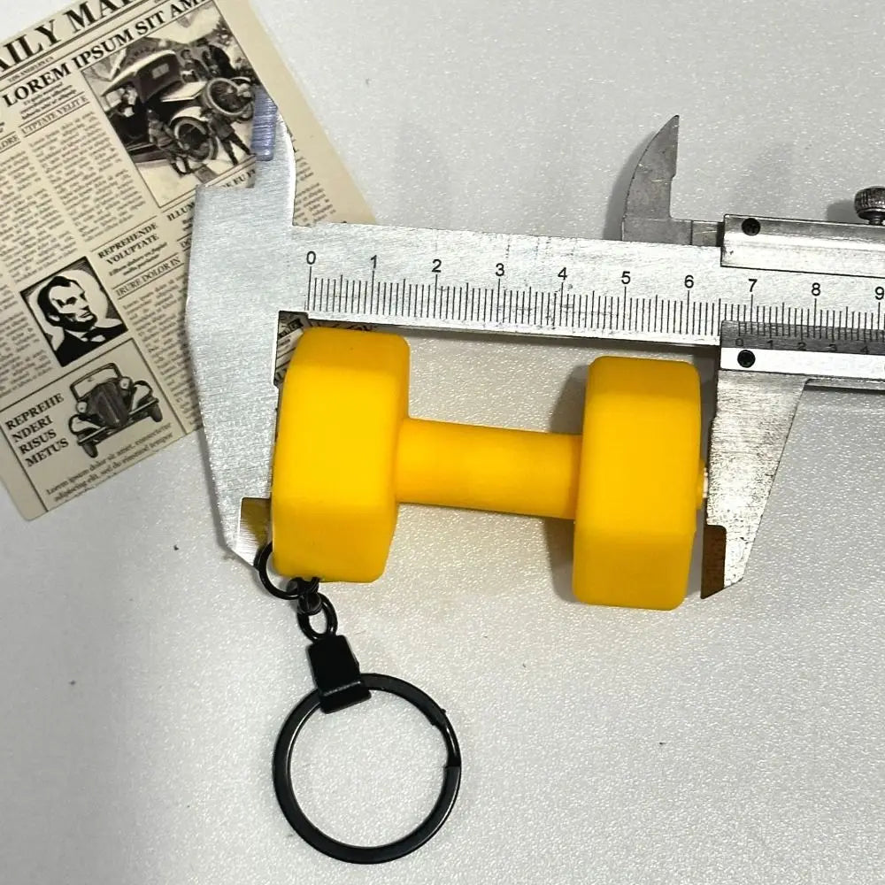 Mini Fitness Keychain – Barbell Dumbbell Kettlebell Pendant Novelty Keychain PLUSH