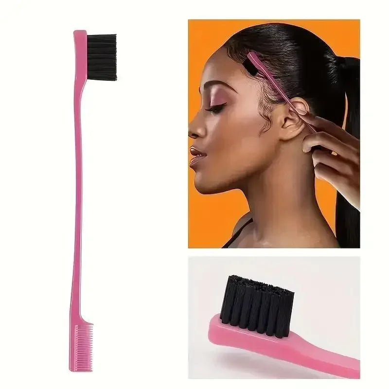 5-Piece Pink Hair Care Set – Spray Bottle, Brush & Combs Hair Styling Kit PLUSH