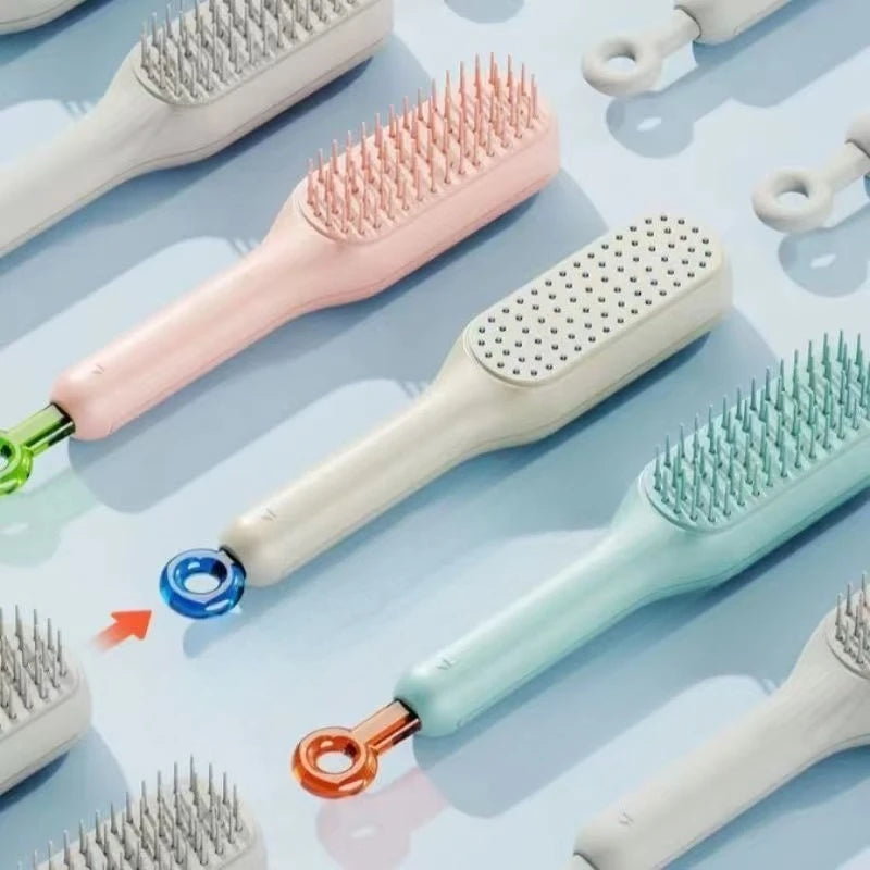 Self-Cleaning Anti-Static Massage Hair Comb | Retractable Brush Massage Hair Comb PLUSH