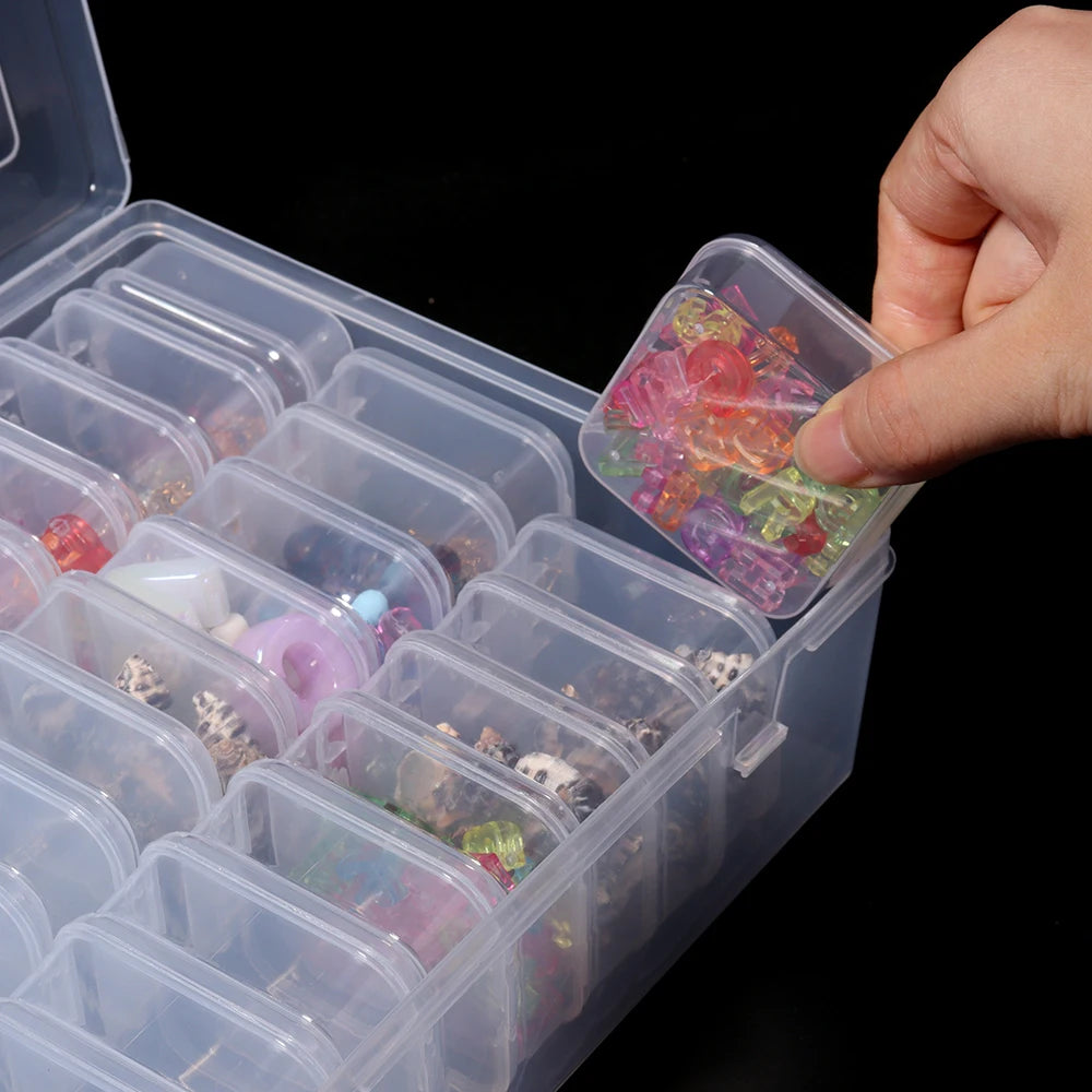 Mini Dustproof Plastic Storage Box – Jewelry & Bead Organizer Plastic Storage Box PLUSH