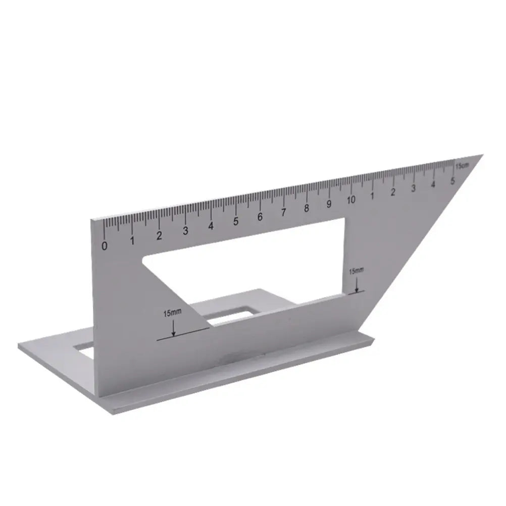 Aluminum Alloy T-Shape 45/90° Angle Ruler Woodworking Gauge Woodworking Angle Ruler PLUSH