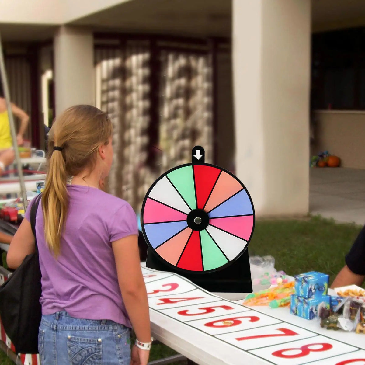 Dry Erase Prize Spin Wheel – 12 Section Tabletop Roulette Prize Spin Wheel PLUSH