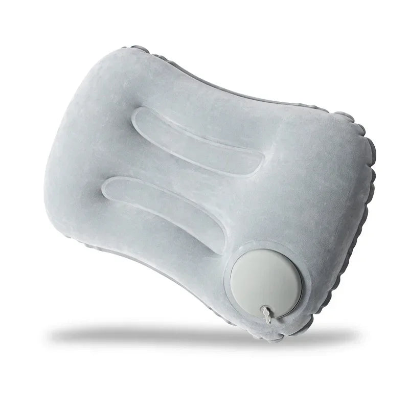 Inflatable Travel Pillow – Camping, Neck & Lumbar Support Inflatable Travel Pillow PLUSH grey