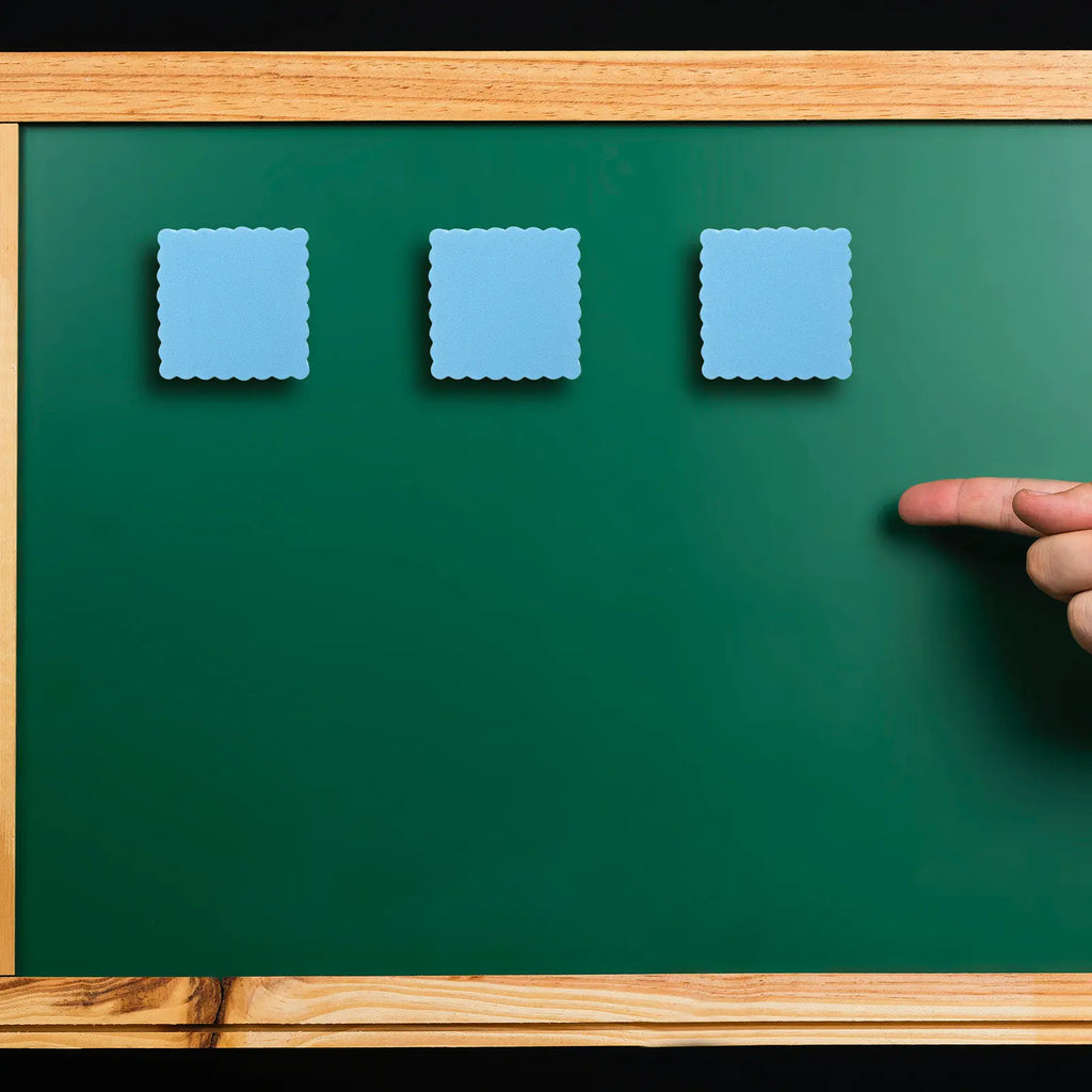 24-Pack Dry Erase Whiteboard Erasers Bulk Set – Wave Edge Whiteboard Erasers PLUSH