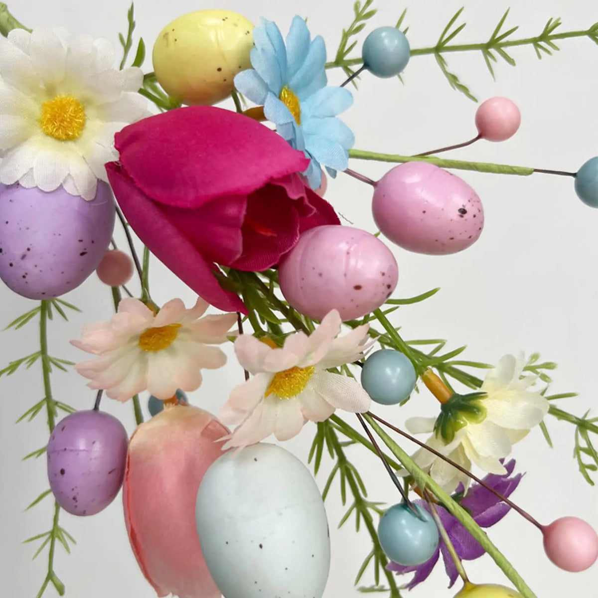 Easter Egg Picks Artificial Floral Spring Stems Vase Filler Artificial Floral Pick PLUSH