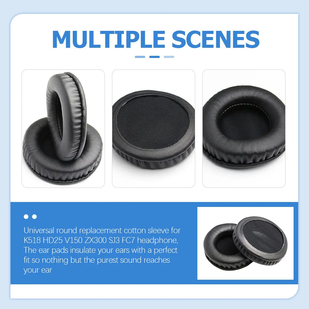 Foxnovo Memory Foam Headphone Ear Pads – Protein Leather 1 Pair Headphone Ear Pads PLUSH