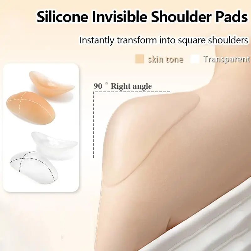 Right Angle Silicone Shoulder Pads 8.5mm Thickened – 1 Pair Clothing Shoulder Pads PLUSH