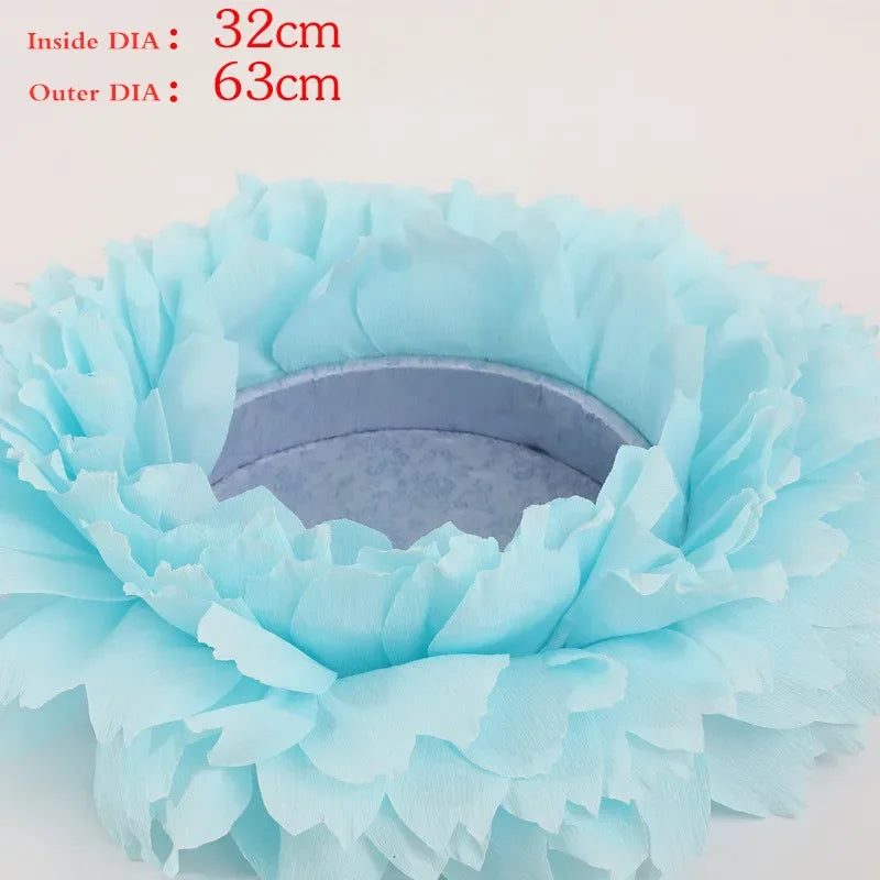 Newborn Photography Props Flower Blanket Baby Posing Backdrop Baby Photography Prop PLUSH BLUE Other