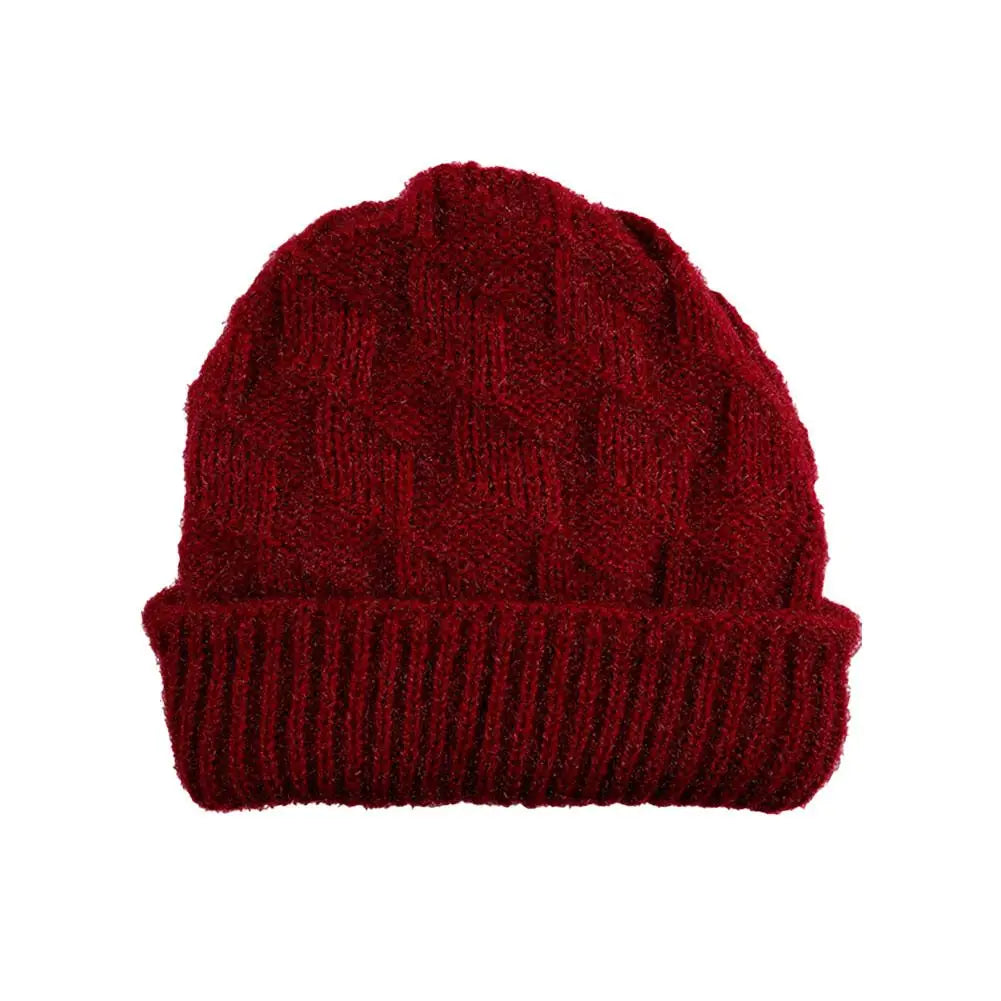 Women's Thick Cable Knit Beanie Hat – Warm Winter Knit Cap Knit Beanie Hat PLUSH I One size