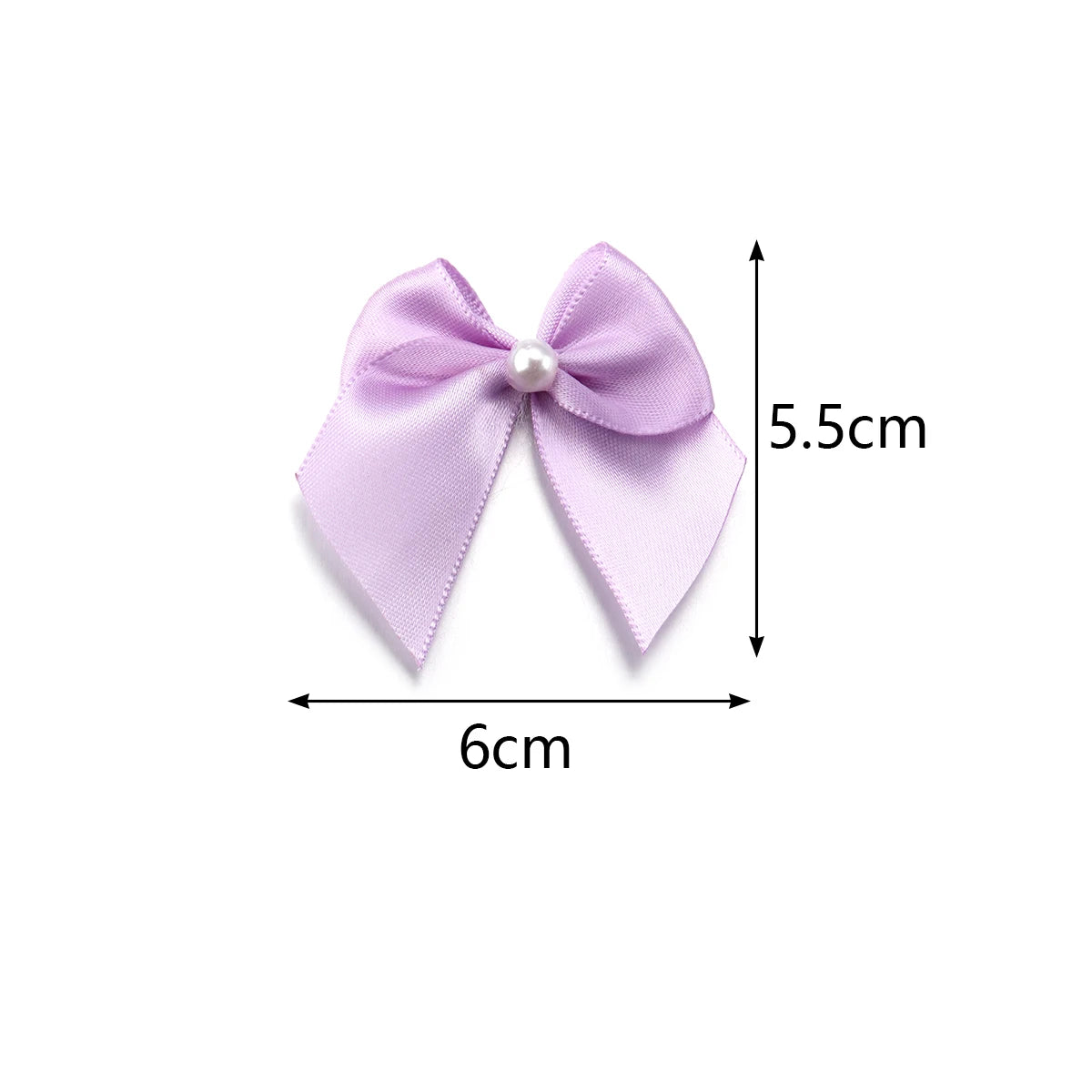 20pcs Satin Ribbon Bows 5.5x6cm – DIY Craft Decoration Satin Ribbon Bows PLUSH