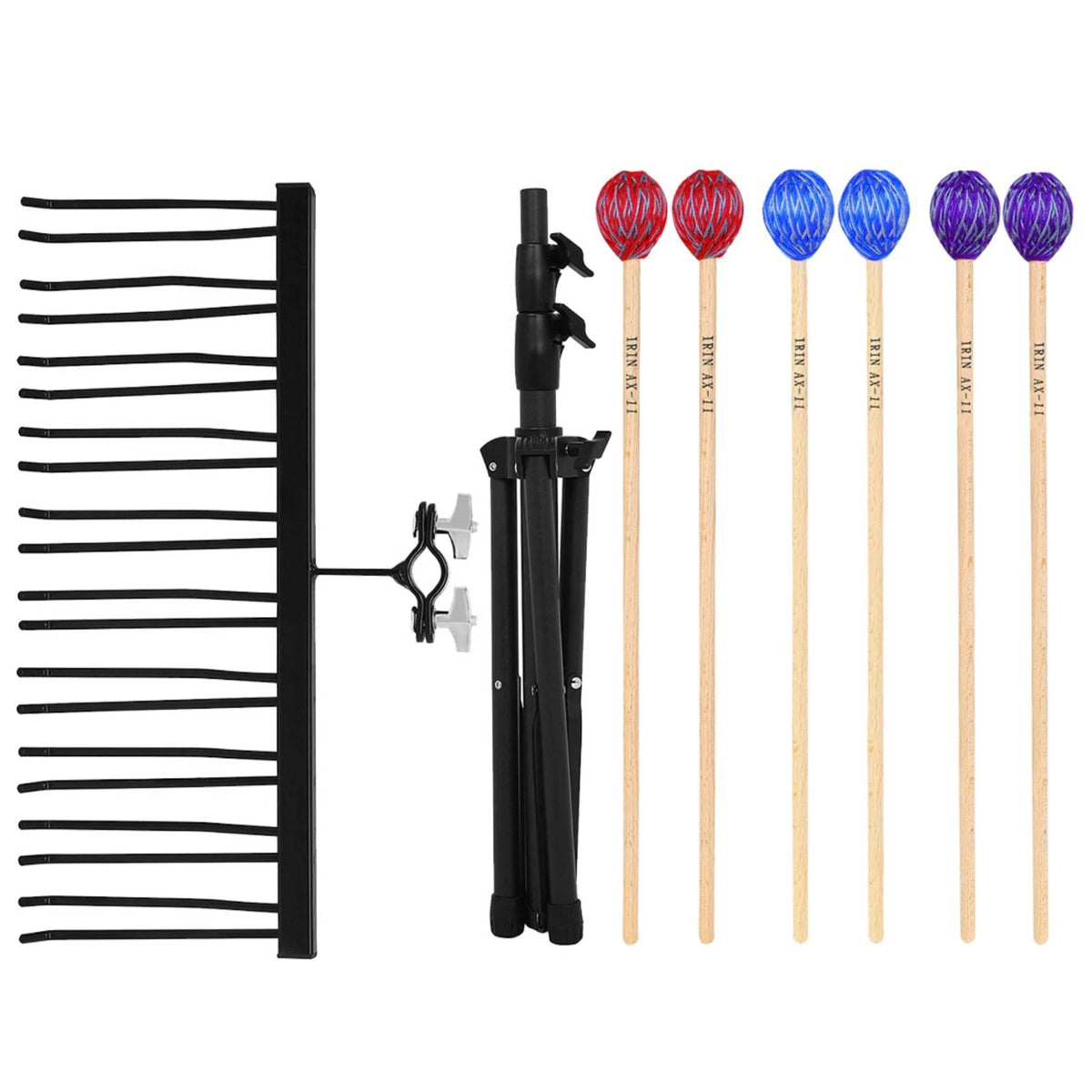 Drumstick Rack Tripod Stand – Anti-Roll Holder with Clamp Drumstick Holder Stand PLUSH