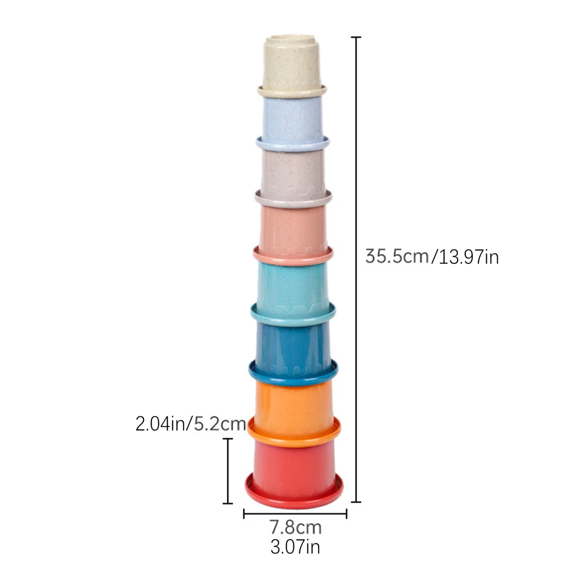 8-Piece Stacking Cups Toy Set for Rabbits & Small Pets Small Pet Toy Set PLUSH 8Pcs Type B