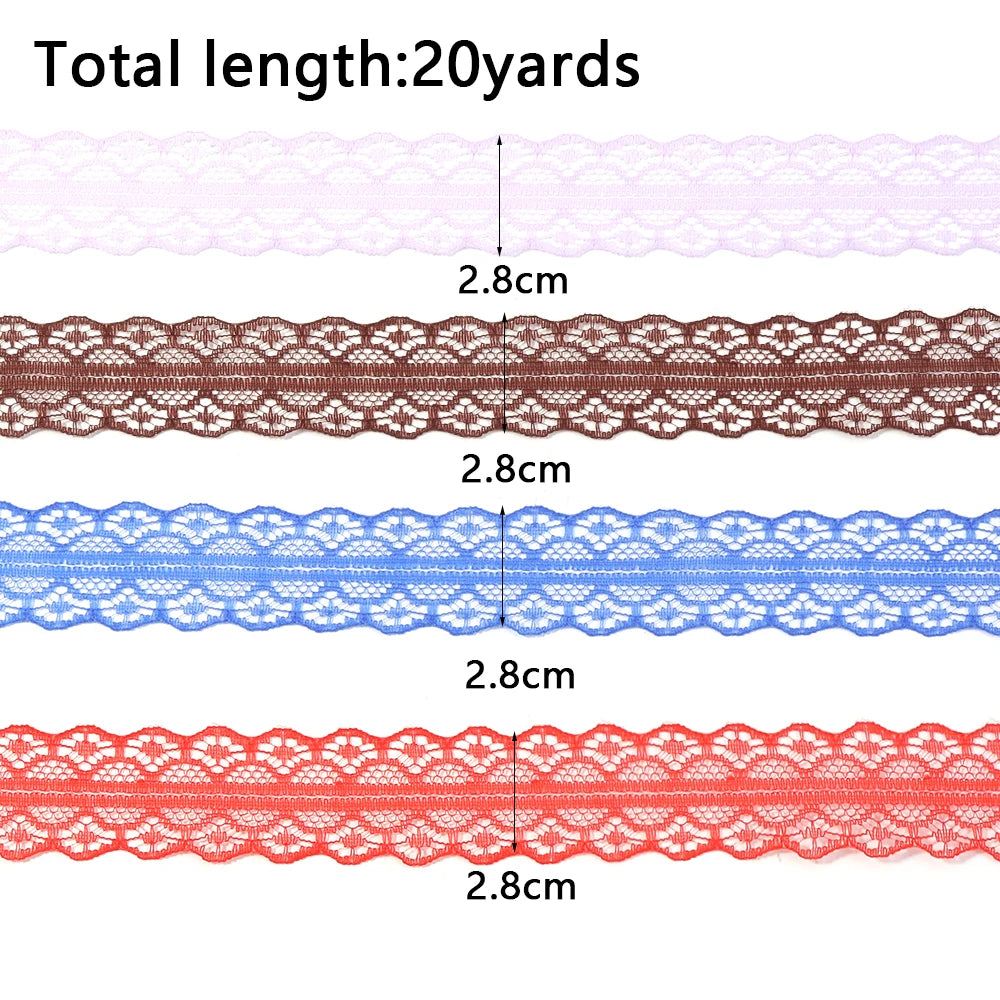 20 Yards 28mm Lace Ribbon – DIY Chokers, Bows & Sewing Trim Lace Ribbon Trim PLUSH