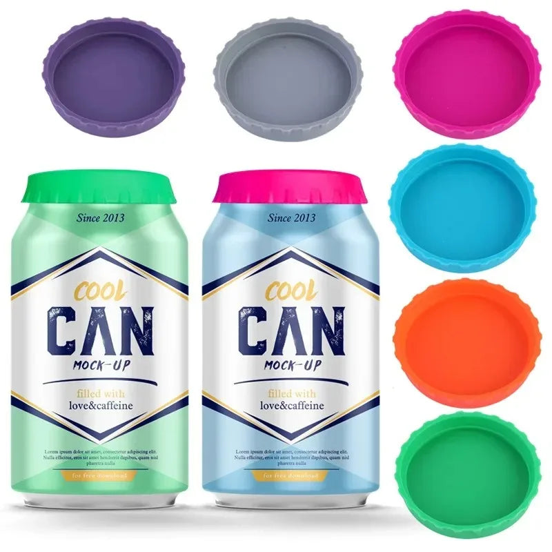 Reusable Silicone Soda Can Lid – Beer & Drink Can Stopper Silicone Can Lid PLUSH
