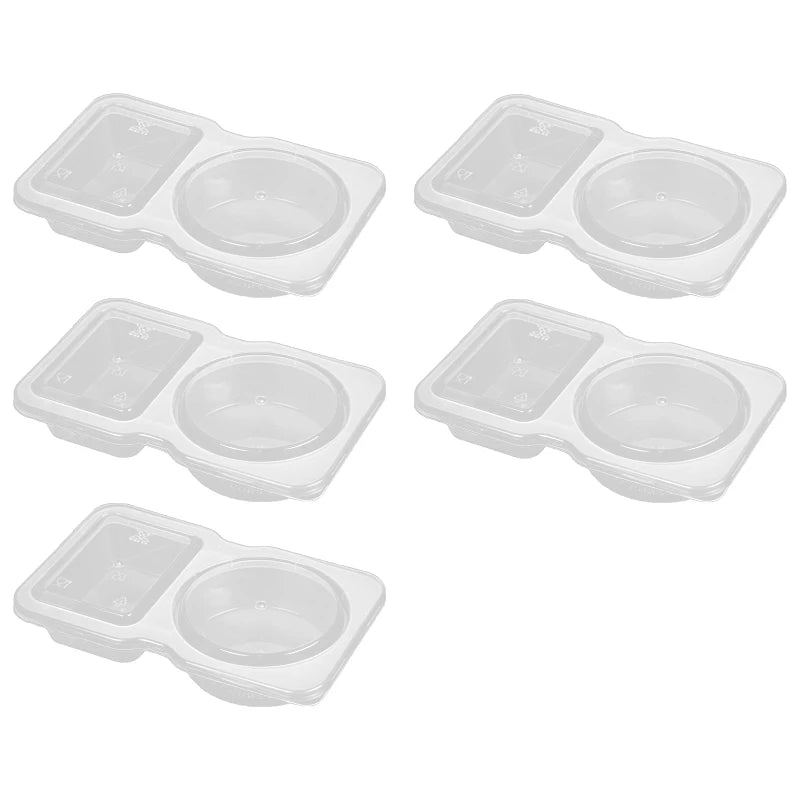 Double Compartment Seasoning & Snack Containers with Lid 5–40pcs Food Storage Container PLUSH 5PCS