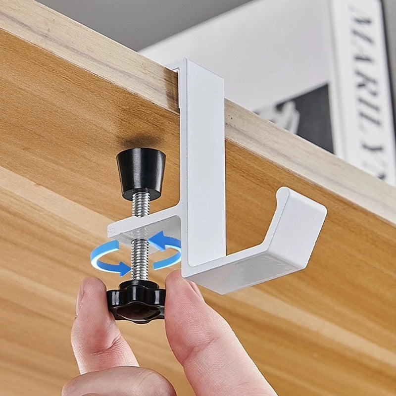 Punch-Free Headset Hanger Adjustable Desk Edge Hook – 1/2pc Desk Hook Organizer PLUSH