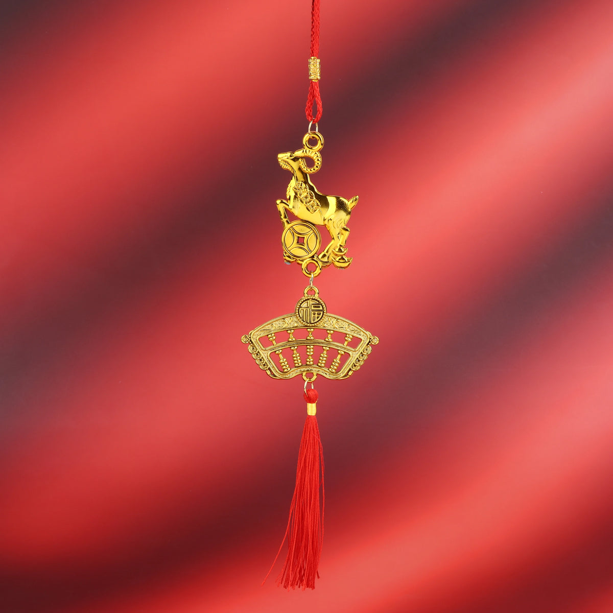 Chinese New Year 2027 Goat Lucky Tassel Hanging Ornament Holiday Hanging Ornament PLUSH A12