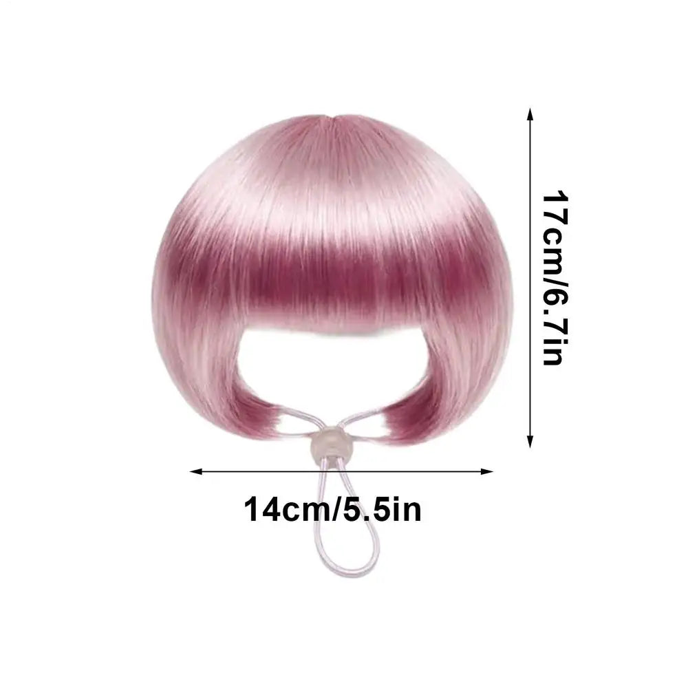 Funny Pet Cosplay Wig – Cat & Dog Costume Headdress Pet Costume Wig PLUSH D