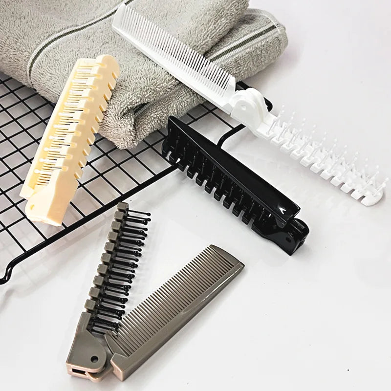 Portable Folding Hair Comb – Anti-Static Travel Comb Travel Hair Comb PLUSH