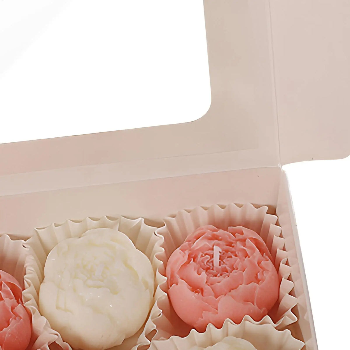 Soy Wax Rose Candle Set 6pcs – Handmade Floral Home Décor Gift Decorative Candle Set PLUSH