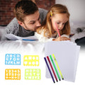 Kids Alphabet & Number Stencil Ruler Set – Plastic Learning Tool Educational Stencil Set PLUSH Default Title