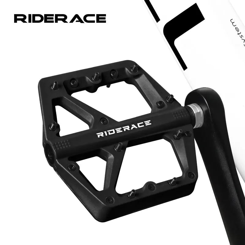 RIDERACE Ultralight Nylon Flat Bike Pedals BMX MTB Road Flat Bike Pedals PLUSH