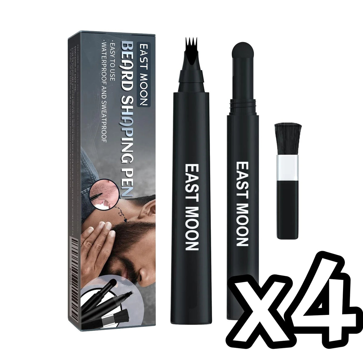 Waterproof Beard Filler Pen Set – 2-in-1 Grooming Kit Beard Grooming Pen PLUSH 4 SET