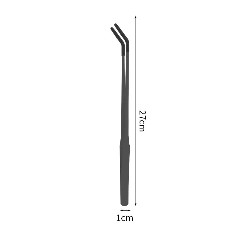 Stainless Steel Reptile Feeding Tongs with Rubber Tips | Straight & Curved Reptile Feeding Tongs PLUSH G