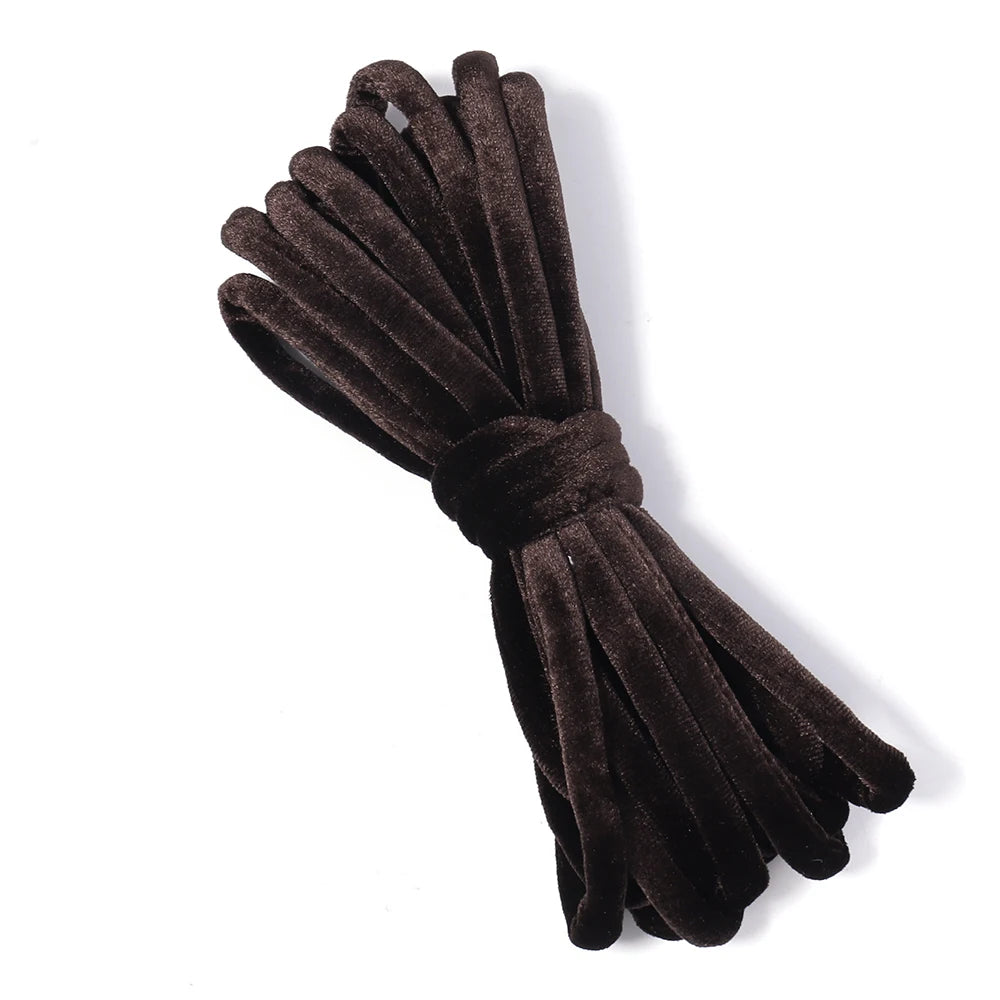 5 Yards Velvet Yarn Rope – Soft Thick DIY Choker Craft Material Velvet Craft Yarn PLUSH deep brown