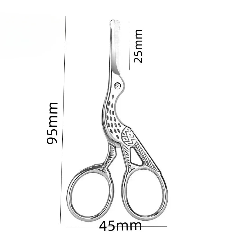 Round Tip Grooming Scissors – Nose, Eyebrow & Beard Trimmer Grooming Scissors PLUSH Silver