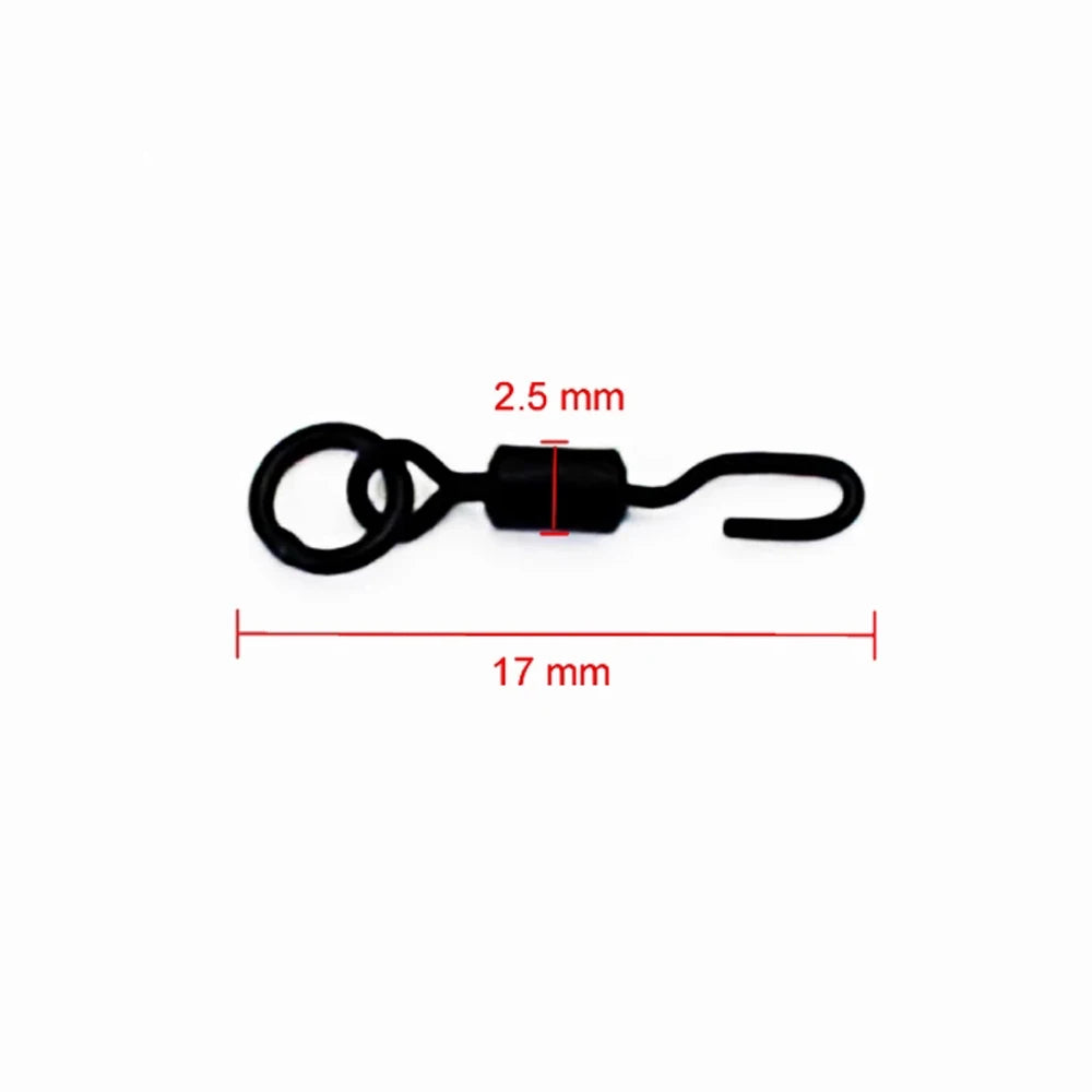 20pcs Quick Change Ring Swivels – Carp Ronnie Spinner Rig Fishing Rig Swivels PLUSH