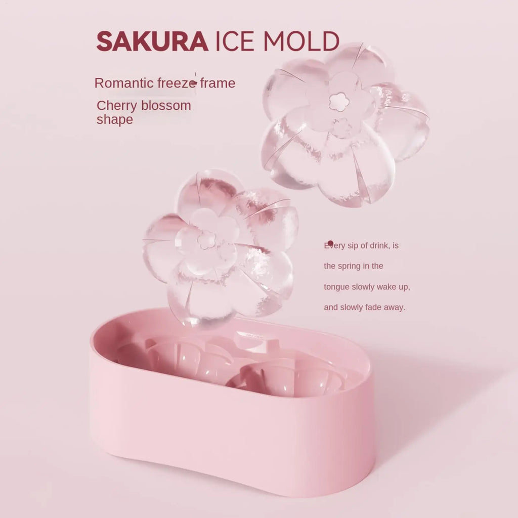Flower Shape Ice Ball Mold – Reusable 2-Cavity Ice Tray Ice Ball Mold PLUSH