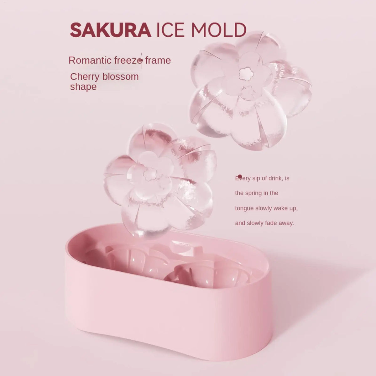 Flower Shape Ice Ball Mold – Reusable 2-Cavity Ice Tray Ice Ball Mold PLUSH